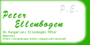 peter ellenbogen business card